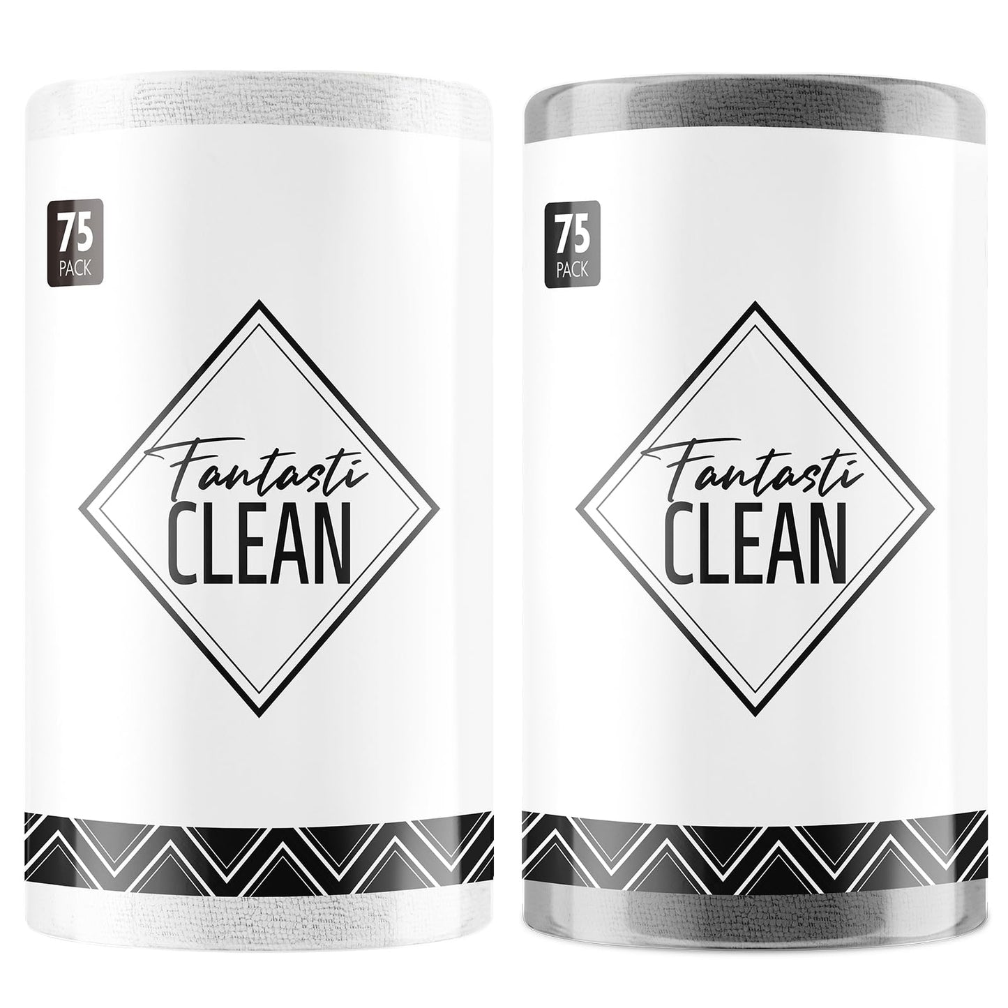 Fantasticlean Microfiber Cleaning Cloth Roll -75 Pack, 12" x 12" (Pink) | Super Absorbent, Lint-free, Tear-away Microfiber Towel Roll, for All-Purpose Cleaning, Reusable Alternative to Paper Towels