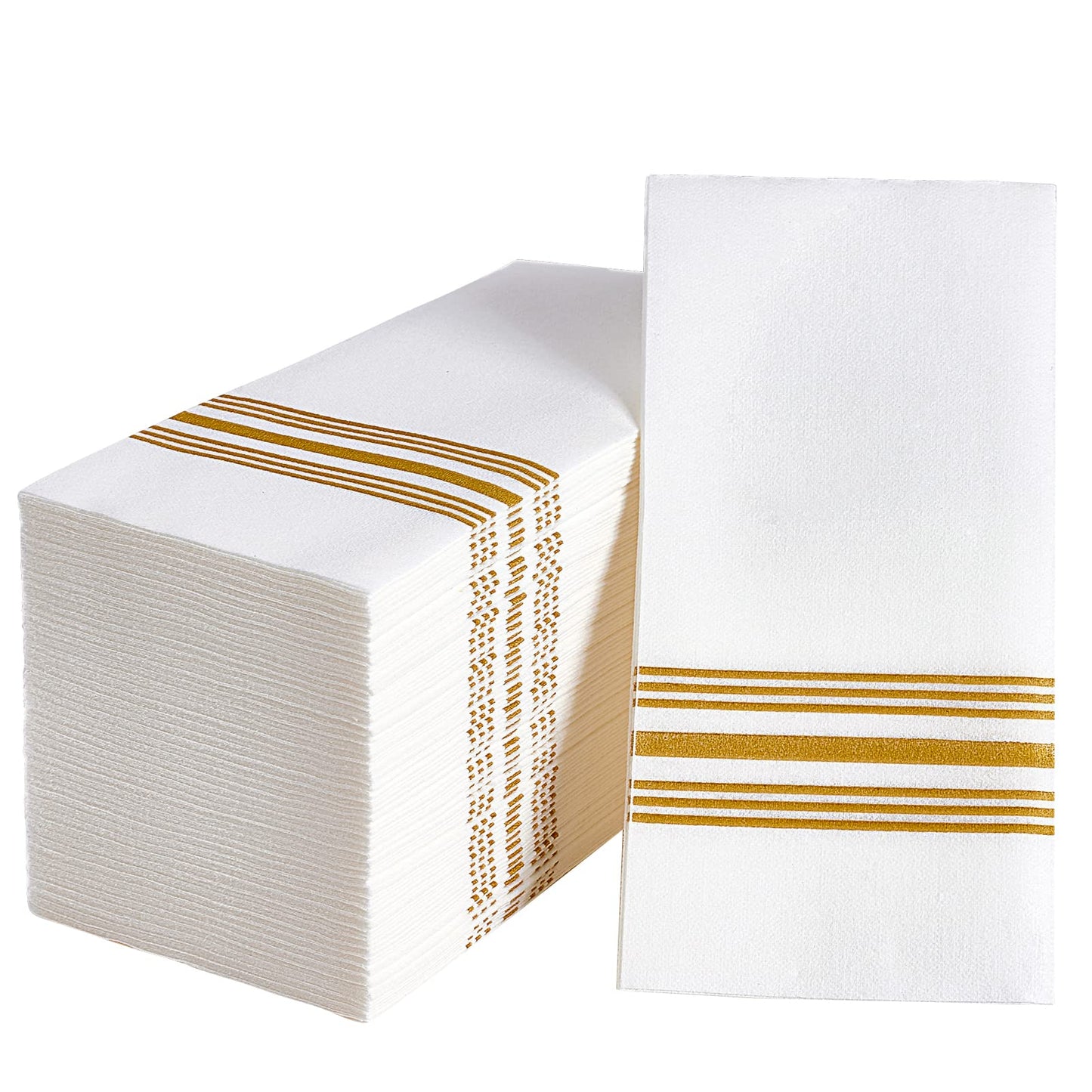 Vplus 150 PACK Guest Towels Disposable Bathroom Napkins, Silver | Soft, and Absorbent, Disposable Paper Hand Towel, Ideal for Dinners, Kitchen, Parties, Weddings, Christmas Party