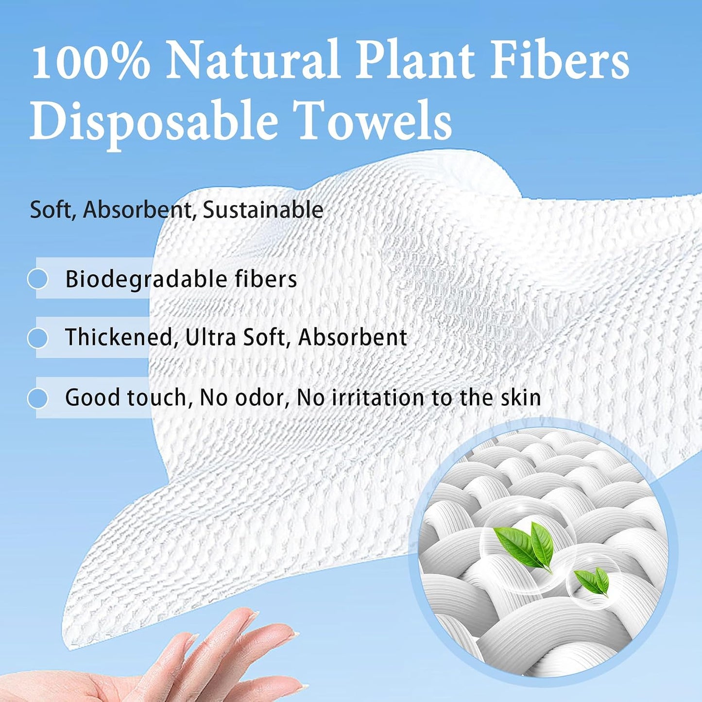 100PCS Disposable Towel, 28" ×12" Disposable Hair Towel for Spa Travel | Soft Absorbent Hair Drying Towels, Durable Lint-Free Travel Towels for Beauty Salon, Barber Shop, Gym, Bulk Clients Towels