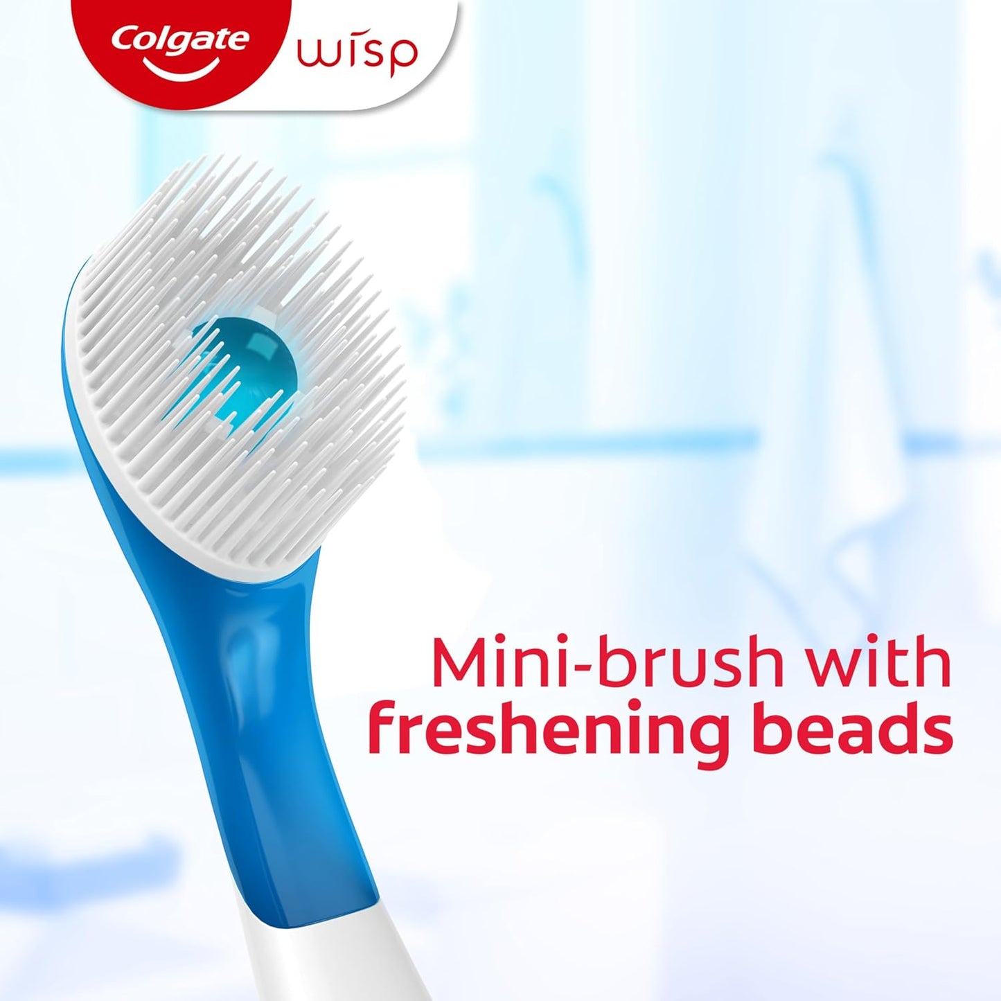 Colgate Wisp Disposable Toothbrushes for Travel, Pack of 4, 96 Total Count | No Water Needed, Mini Travel Toothbrushes, No Rinsing, Soft Pick for Hard-to-Reach Areas, MaxFresh Peppermint Flavor