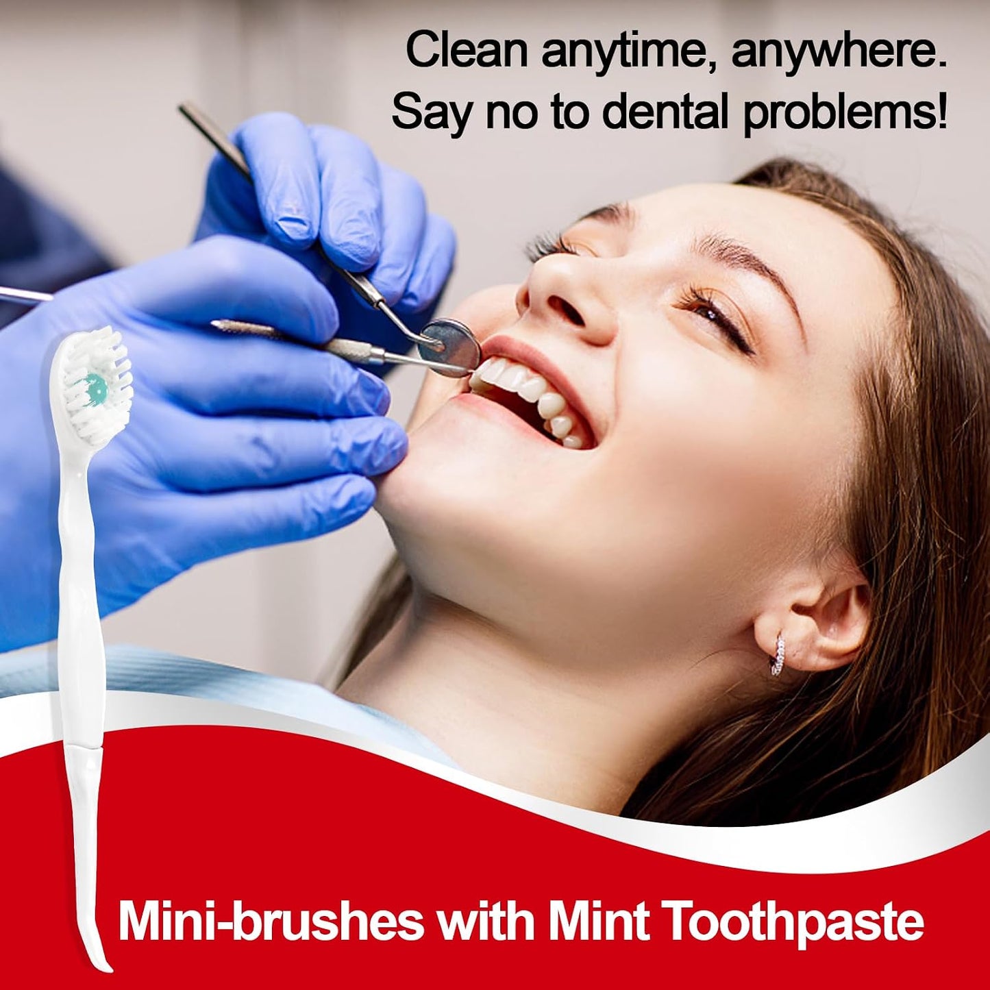 Mini Disposable Toothbrushes with Toothpaste and Toothpick, Tongue Cleaners, Reduce Bad Breath, Tongue Scraper, Prepasted Toothbrush, Pick for Work or Travel (Mint, 20pcs)