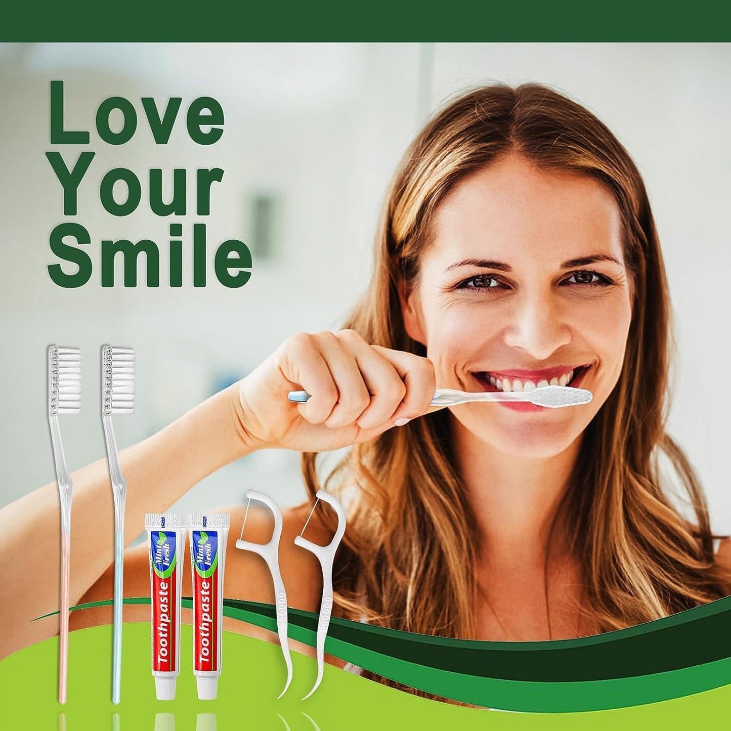 200pcs Disposable Toothbrushes with Toothpaste Floss, 2 Colors | Individually Wrapped, Disposable Toothbrush, 10g Toothpaste, Floss Pick, Bulk Toothbrush Kit for Homeless, Airbnb, Hotel