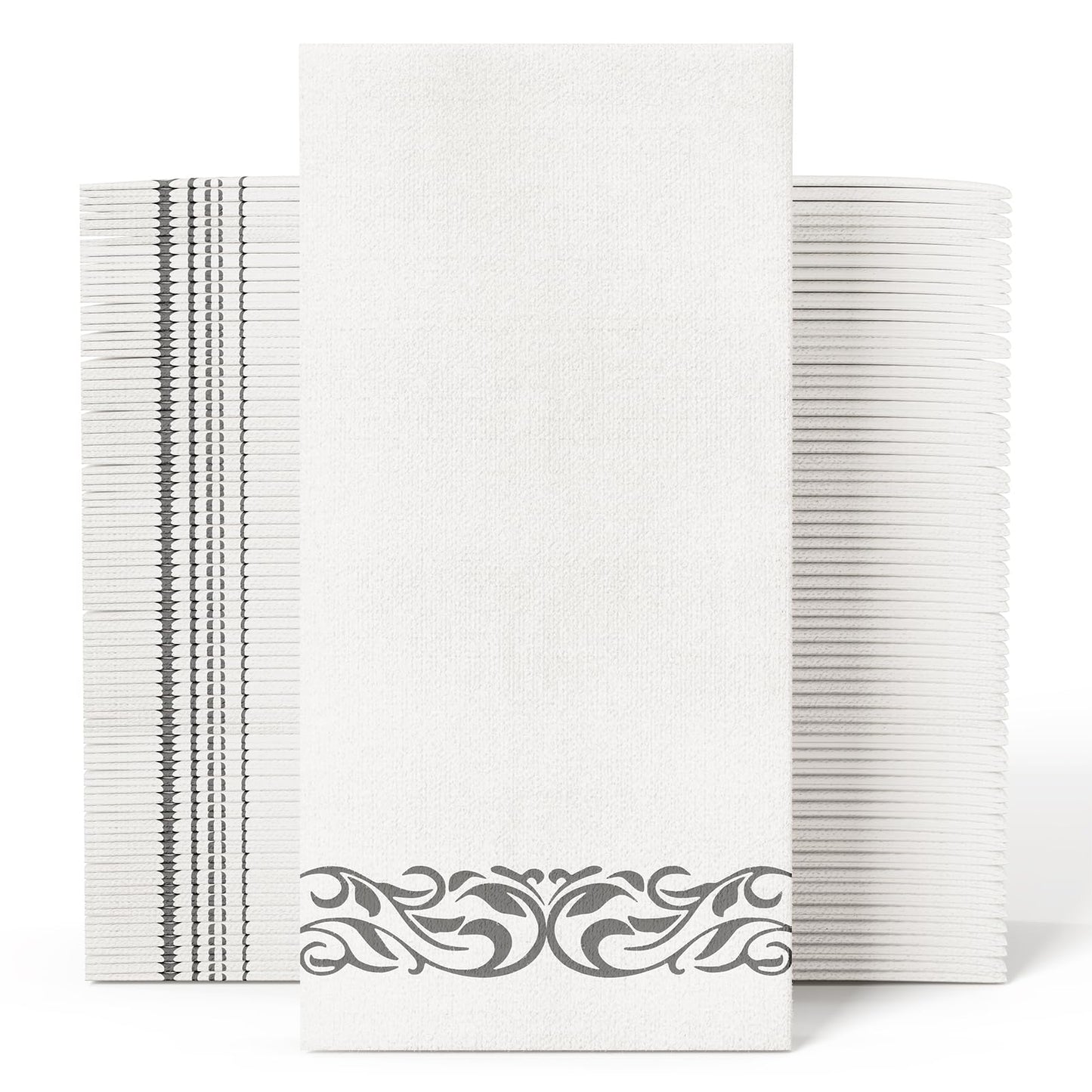 200 Pack Disposable Guest Towels Soft and Absorbent Linen Feel Paper Hand Towels Decorative Bathroom Hand Napkins for Kitchen, Parties, Weddings,Halloween