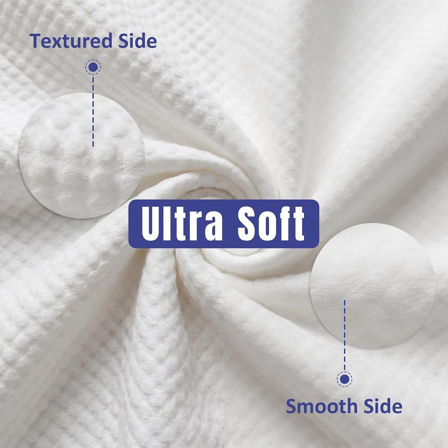 Ourmed Life Clean Face Towels Disposable, Ultra Soft & Absorbent, 100 Ct | Lint-Free, Sensitive Skin Friendly, Biodegradable, Skincare, Makeup Remover Dry Wipes, Facial Towels for Women Cleansing