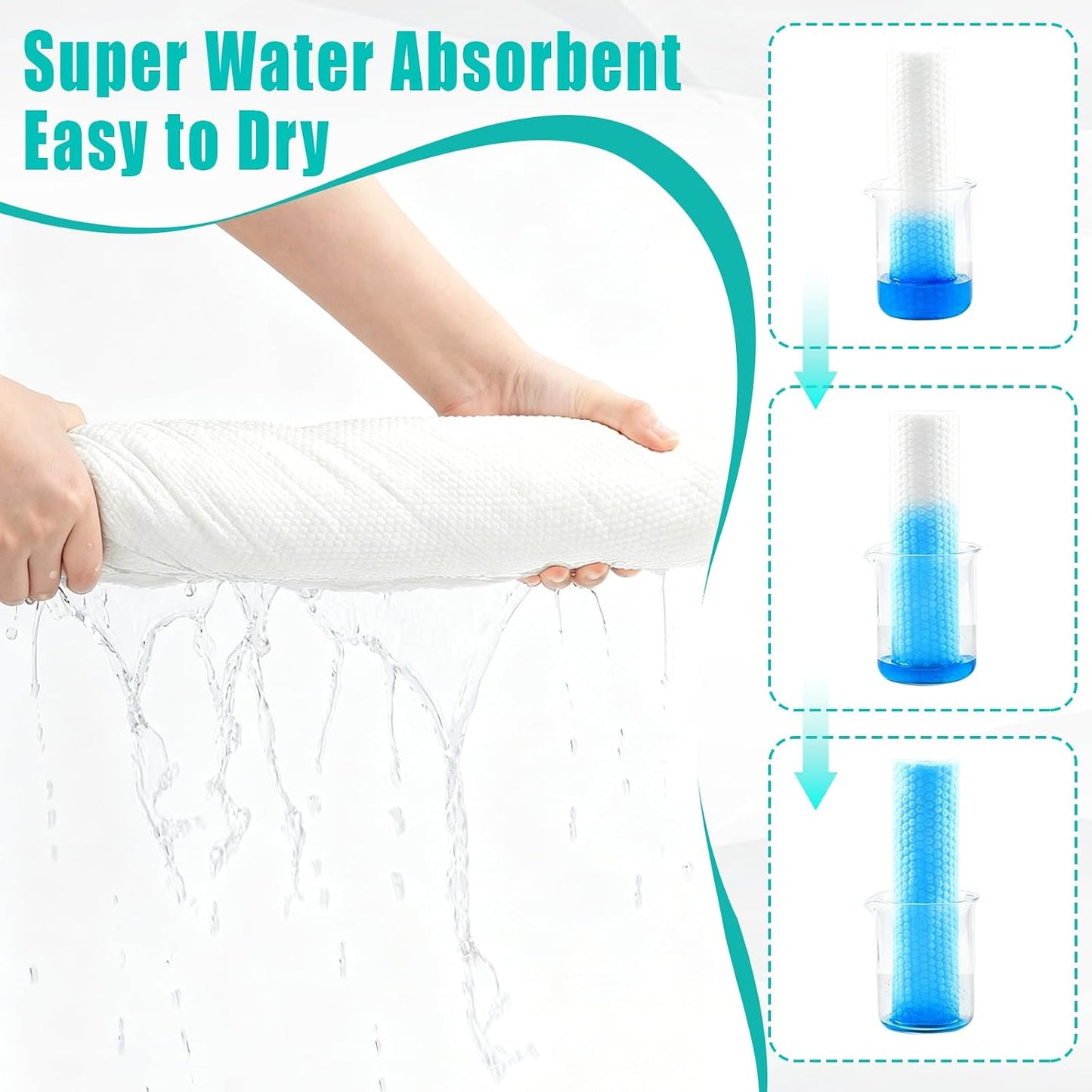 30 Pack Disposable Bath Towels 55''X27.5'', Ultra Soft Travel Towels | Individually Wrapped Large Absorbent Towels for Hotel, Business Trip, Camping, Swimming, Spa, Sauna and Pet Care