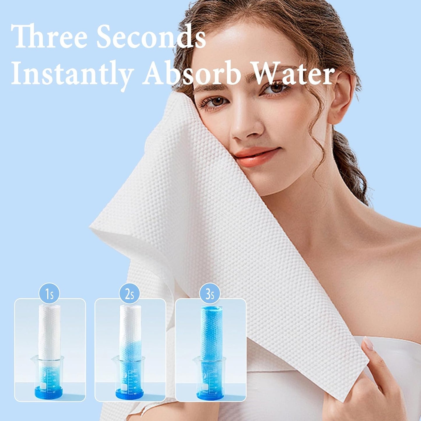 100PCS Disposable Towel, 28" ×12" Disposable Hair Towel for Spa Travel | Soft Absorbent Hair Drying Towels, Durable Lint-Free Travel Towels for Beauty Salon, Barber Shop, Gym, Bulk Clients Towels