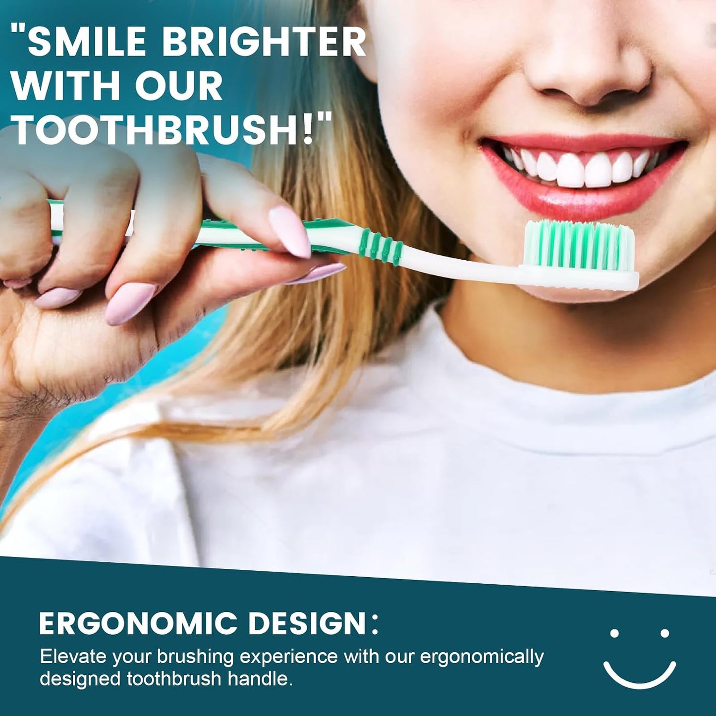 30 PCS Disposable Toothbrushes Pack, Bulk Toothbrush Individually Wrapped | Medium Soft Bristle Toothbrush, Kids Toothbrushes, Ergonomics Handle, Perfect for Travel Hotel Donation