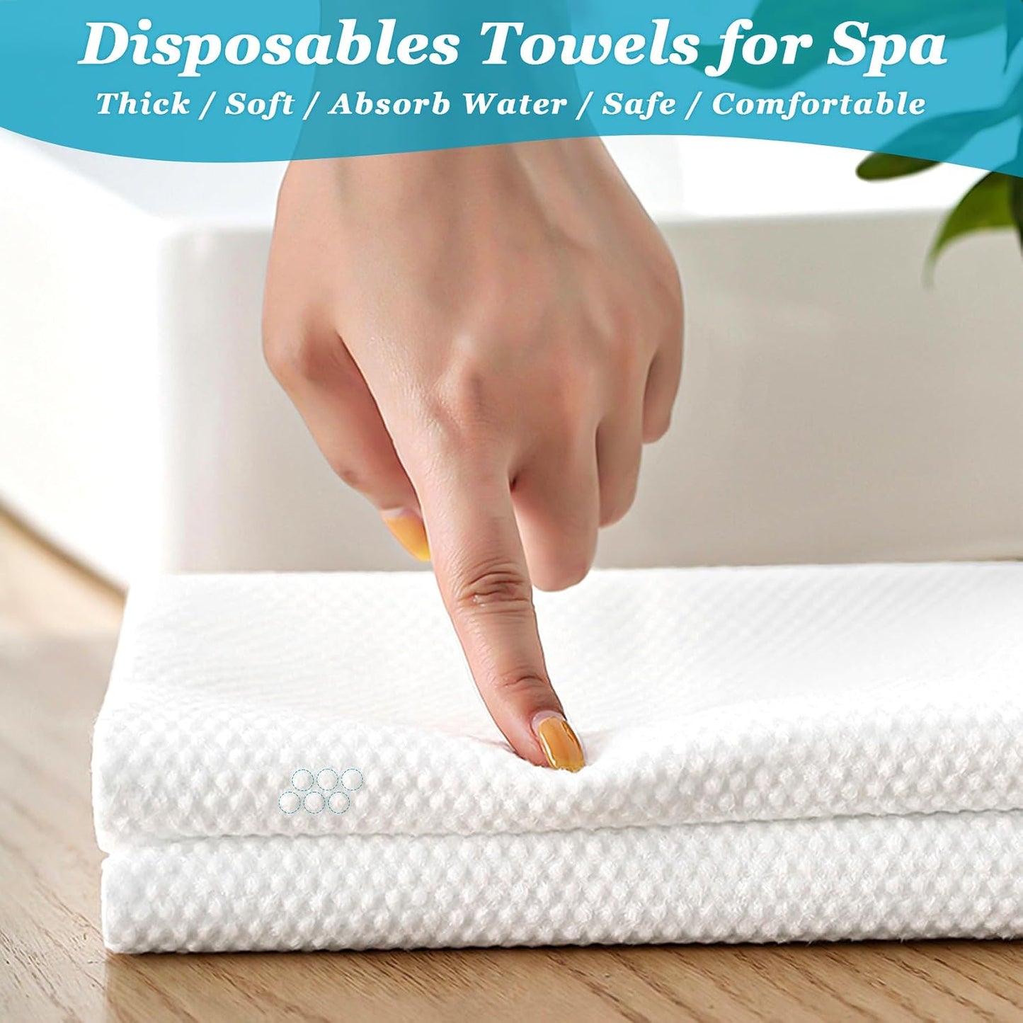 Premium Disposable Towel, 100 PCS Ultra Soft, Quick Dry Disposable Hair Towels Spa Salon Towel, Portable Body Towels Disposable for Massage Beauty Hotel Camping Travel Gym 28 x 12 inch