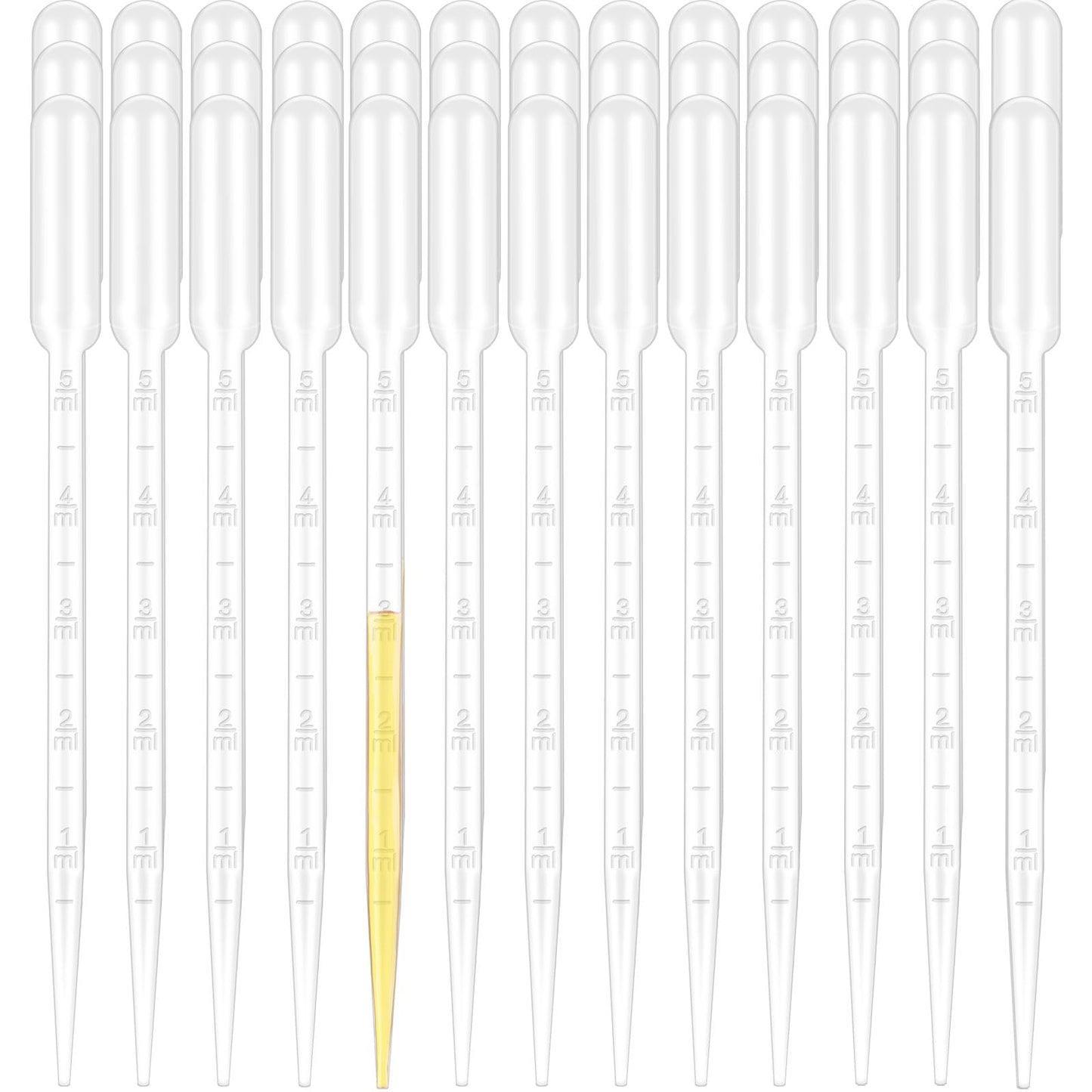 moveland 25PCS 3ML Plastic Dropper Pipettes for Essential Oils, Home Use | Calibrated Clear Scale, Soft & Flexible, Food-Grade Plastic, Disposable, No Cross-Contamination for Science Class, Lab, DIY