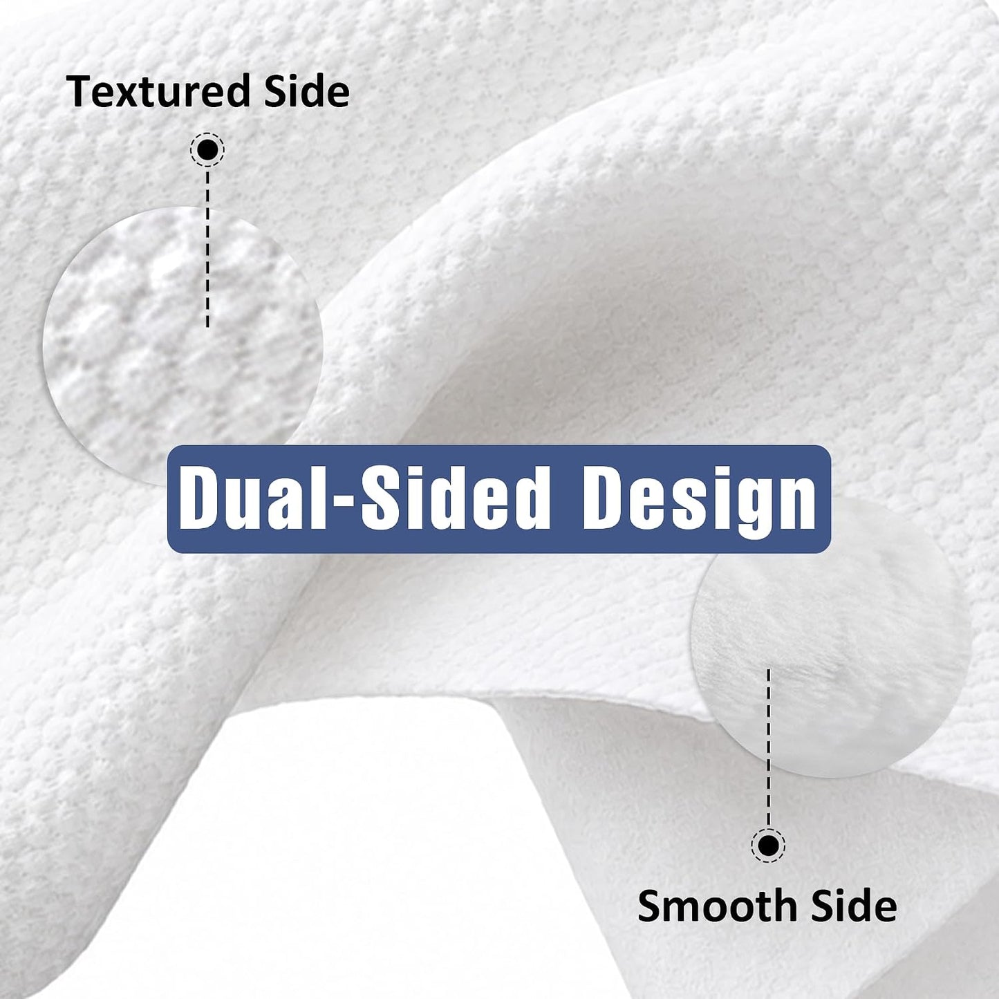 Ourmed Life Disposable Face Towels, Ultra Soft & Absorbent, XL, 50 Count | Sensitive Skin Friendly, Skin Soothing, Redness Care, Biodegradable, Facial Towels for Makeup Removal & Cleansing, 9" x 11"