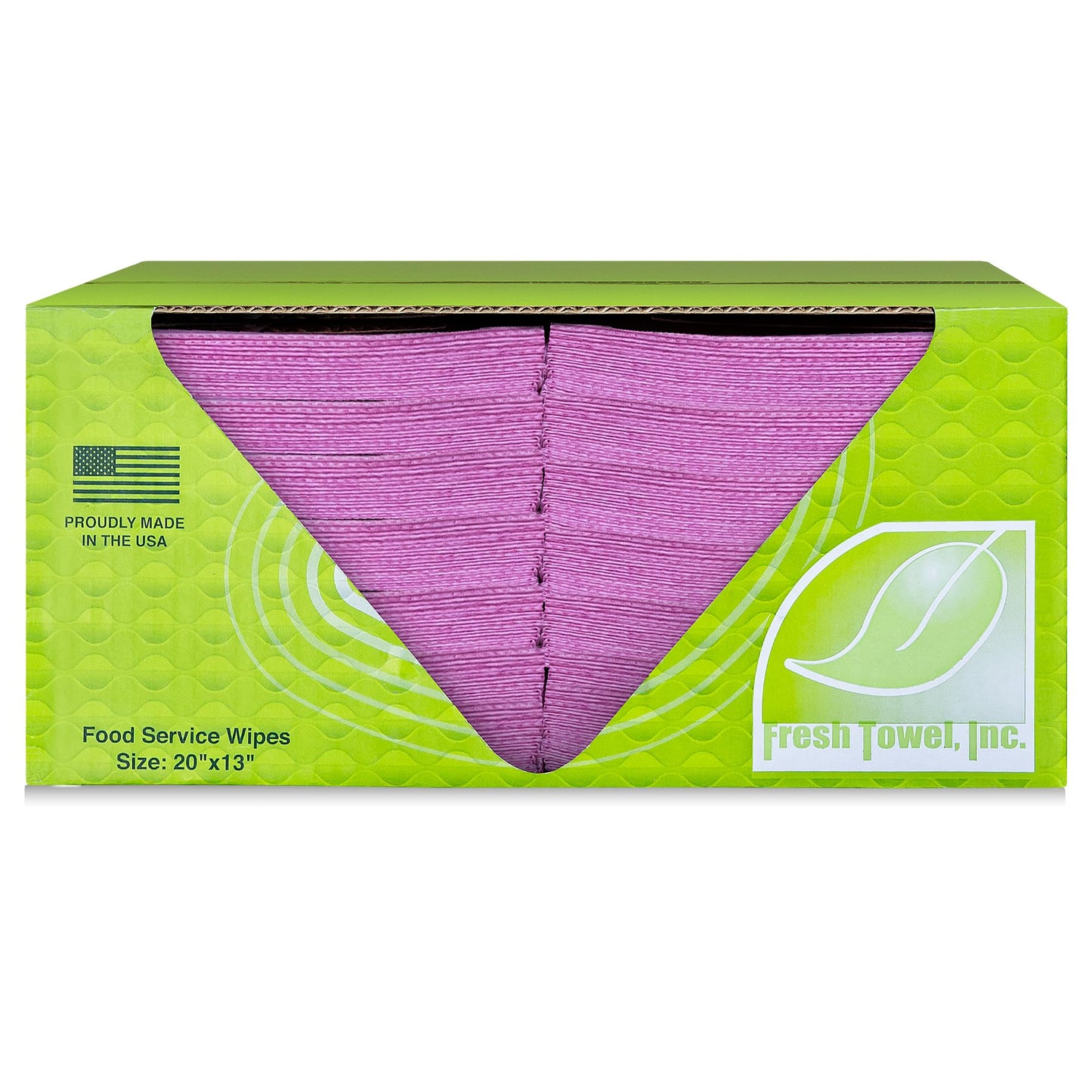 Fresh Towel Pink Foodservice Towels, 200 Count, 13x20 Cleaning Wipes | Straight-line quarter-fold design absorbs spills and may be reused on prep counters, tables, kitchens or service stations.