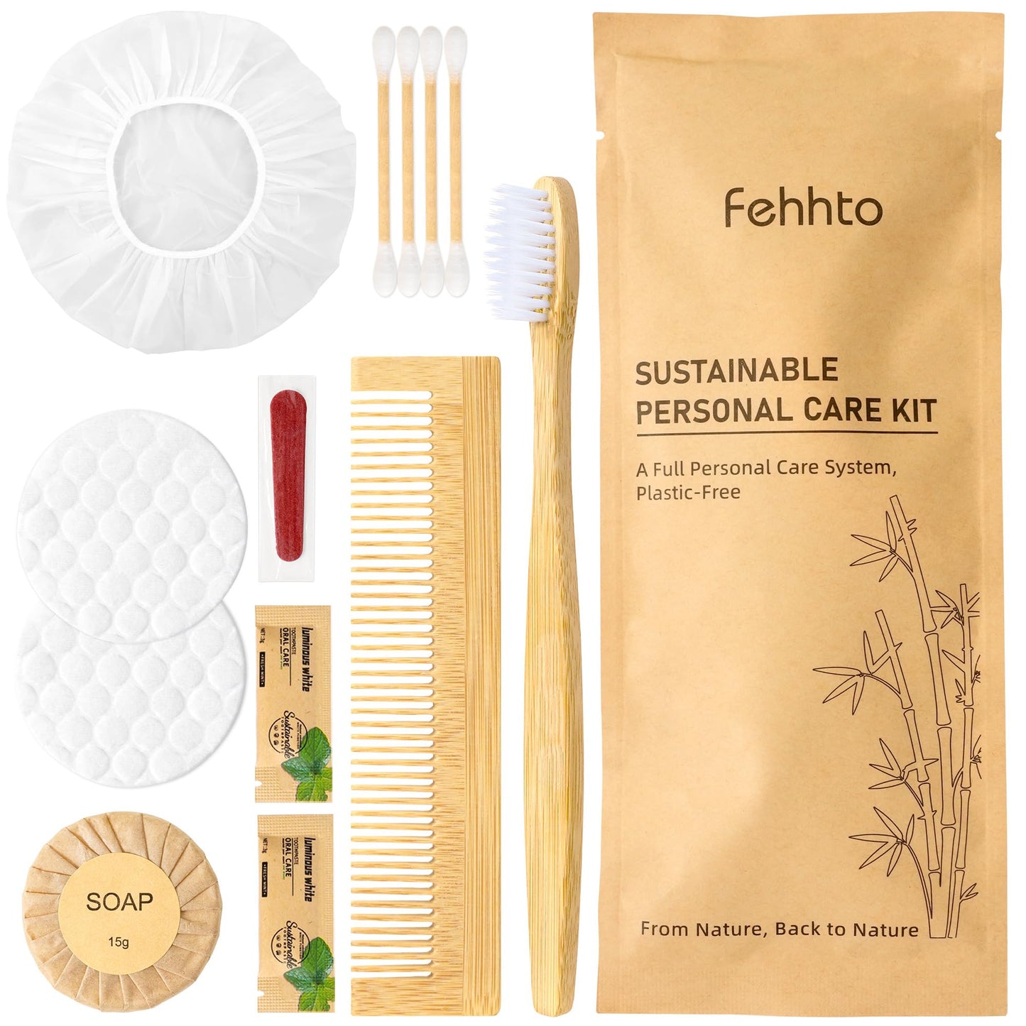 100 Pack Bamboo Toothbrushes with Toothpaste 6g Individually Wrapped | Disposable Travel Toothbrushes Kit, Guest Dental Kit for Hotel Amenities, Airbnb Hosts, Travel & Camping
