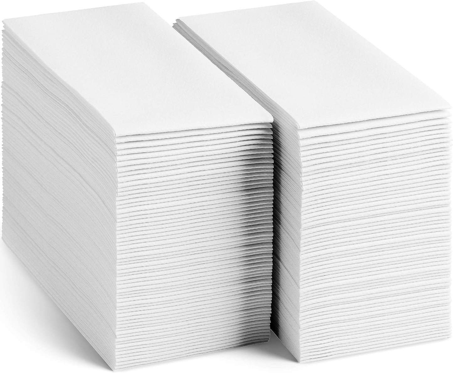 200 Pack Disposable Hand Towels for Bathroom, Linen-Feel Guest Towels | Servietto 12x17 Inch Cloth-Like Napkins, Thick and Absorbent, Made in USA, White, for Kitchen, Wedding, Party or Event