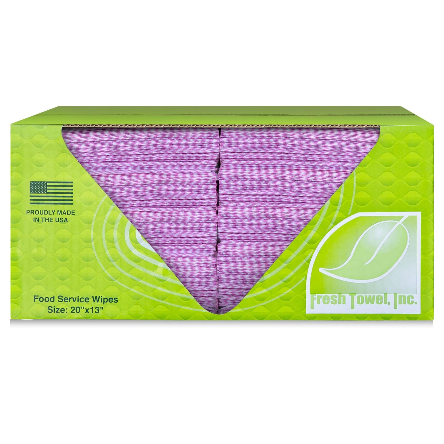 Fresh Towel Pink Foodservice Towels, 200 Count, 13x20 Cleaning Wipes | Straight-line quarter-fold design absorbs spills and may be reused on prep counters, tables, kitchens or service stations.